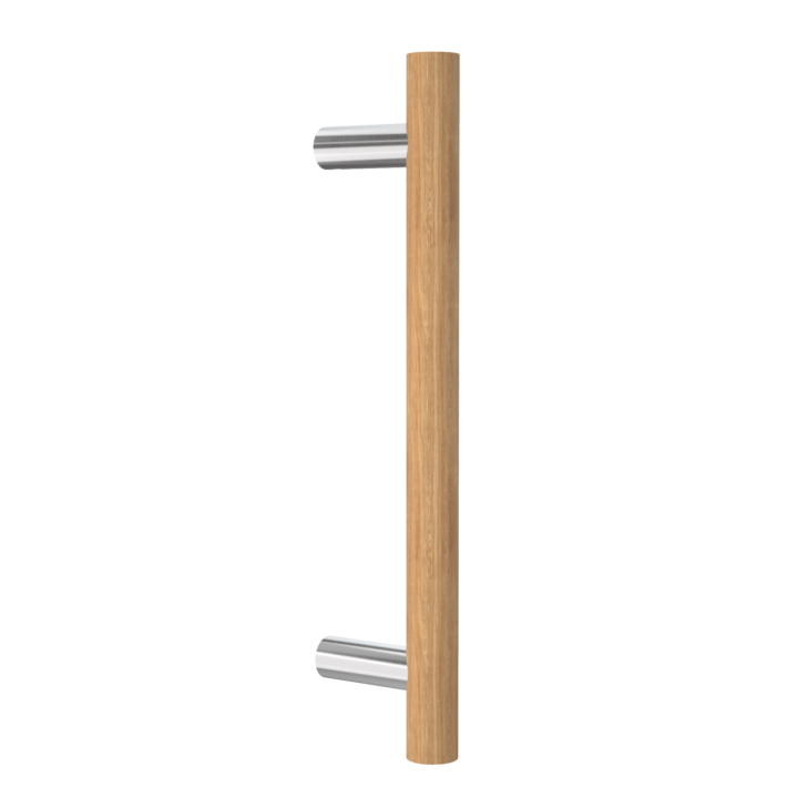 PH-409 Sauna pull handle in stainless steel/oak