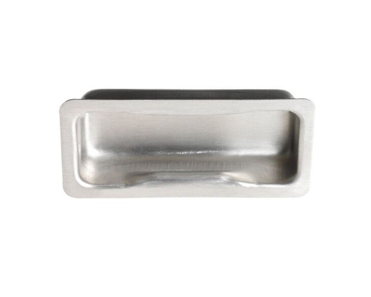 Rectangular bowl handle for doors