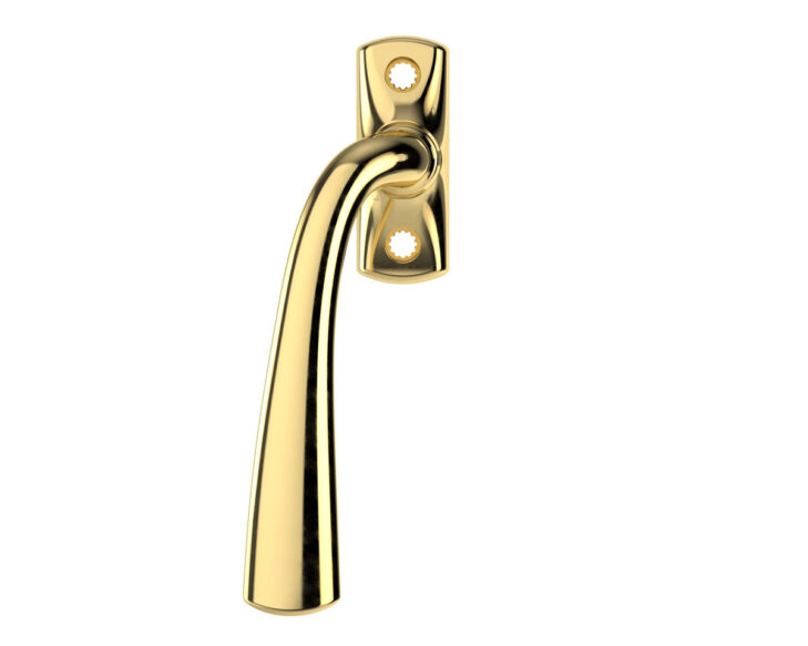 Tyreso window handle WH-P 30 L M in brass