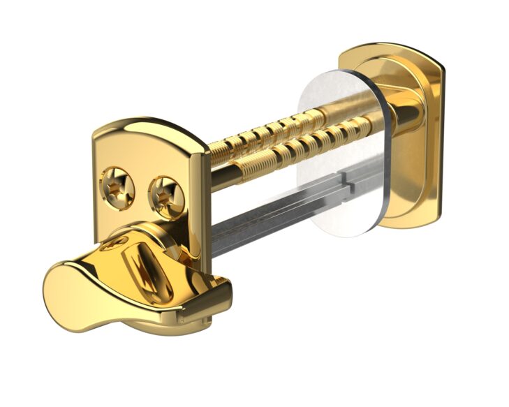 WH-BL Balcony-door-lock-brass