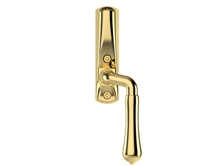 Björkö window handle WH-B 3010 R in brass