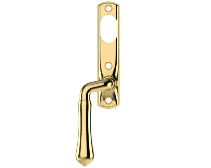 Björkö window handle WH-B 301T L M in brass