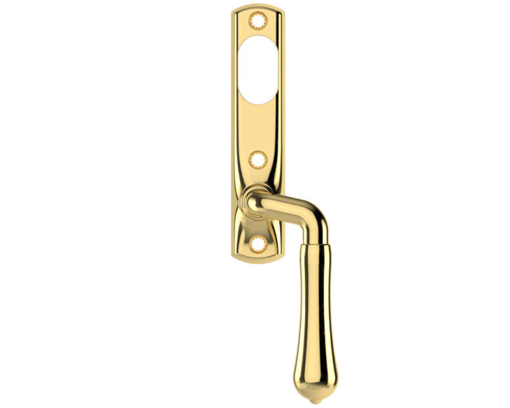 Björkö window handle WH-B 301T R M in brass